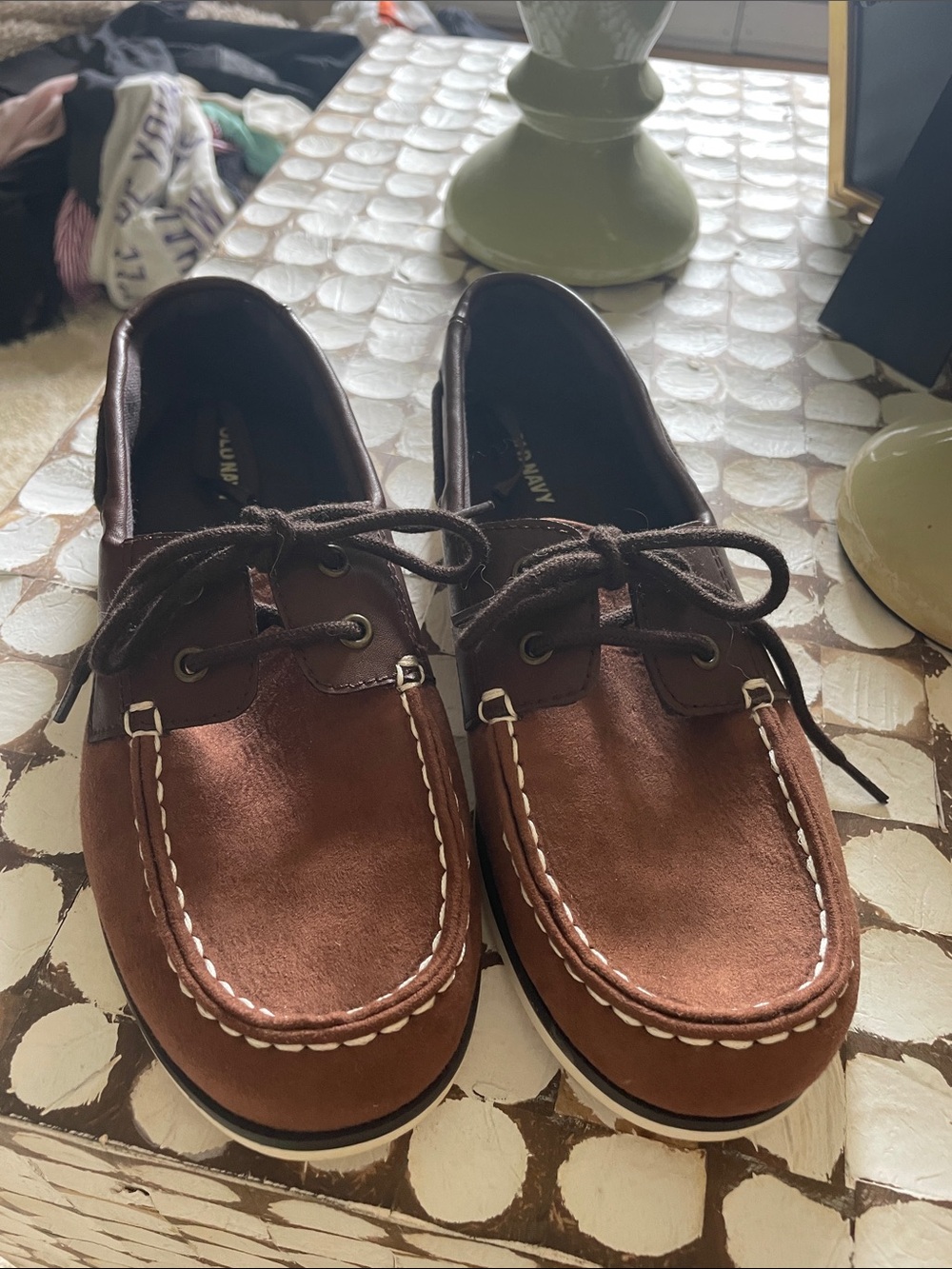 Old Navy Men's Brown Suede Moccasin Boat Shoes Size 5